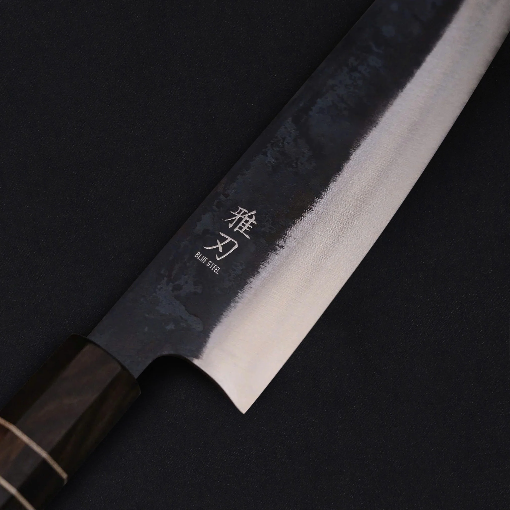 Bunka Blue Steel Ebony Wood Handle - Image 3