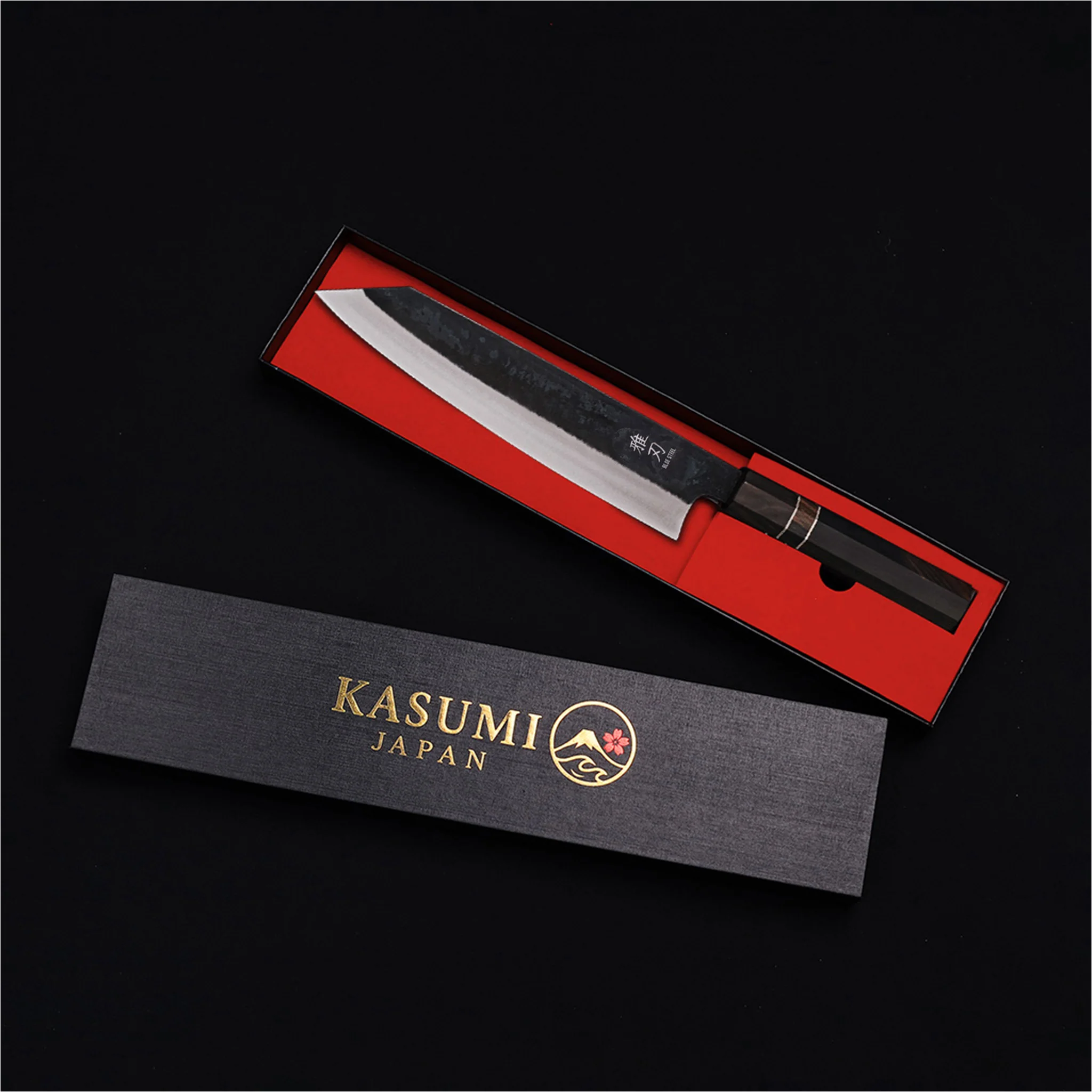 Bunka Blue Steel Ebony Wood Handle - Image 11