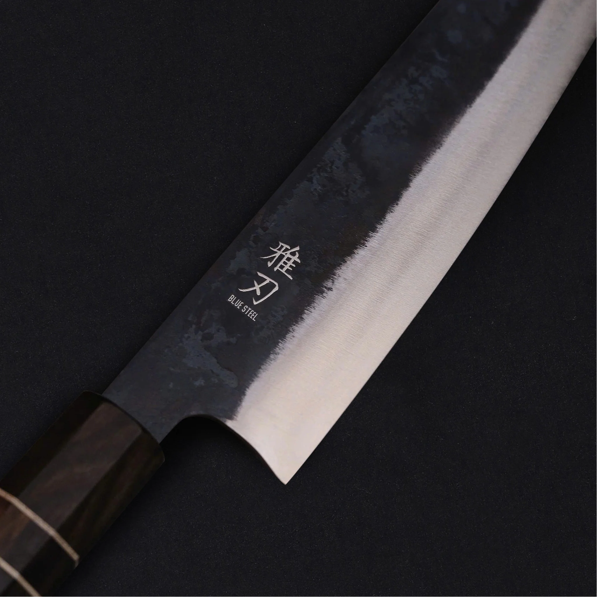 Bunka Blue Steel Ebony Wood Handle - Image 12