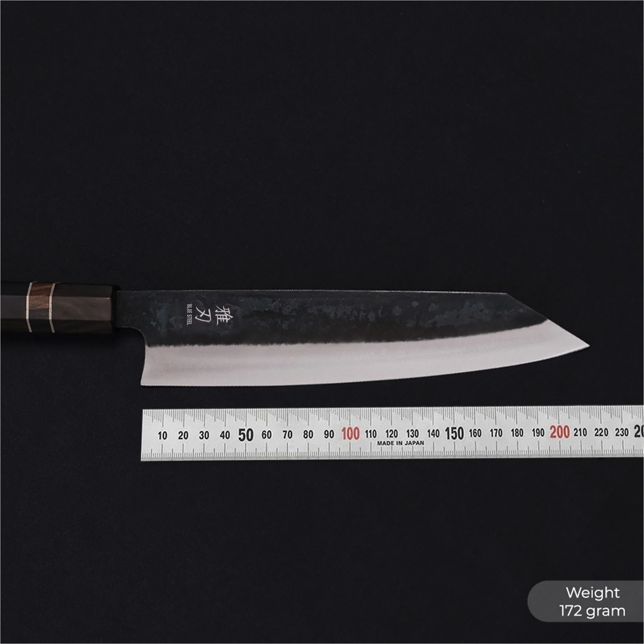 Bunka Blue Steel Ebony Wood Handle - Image 10