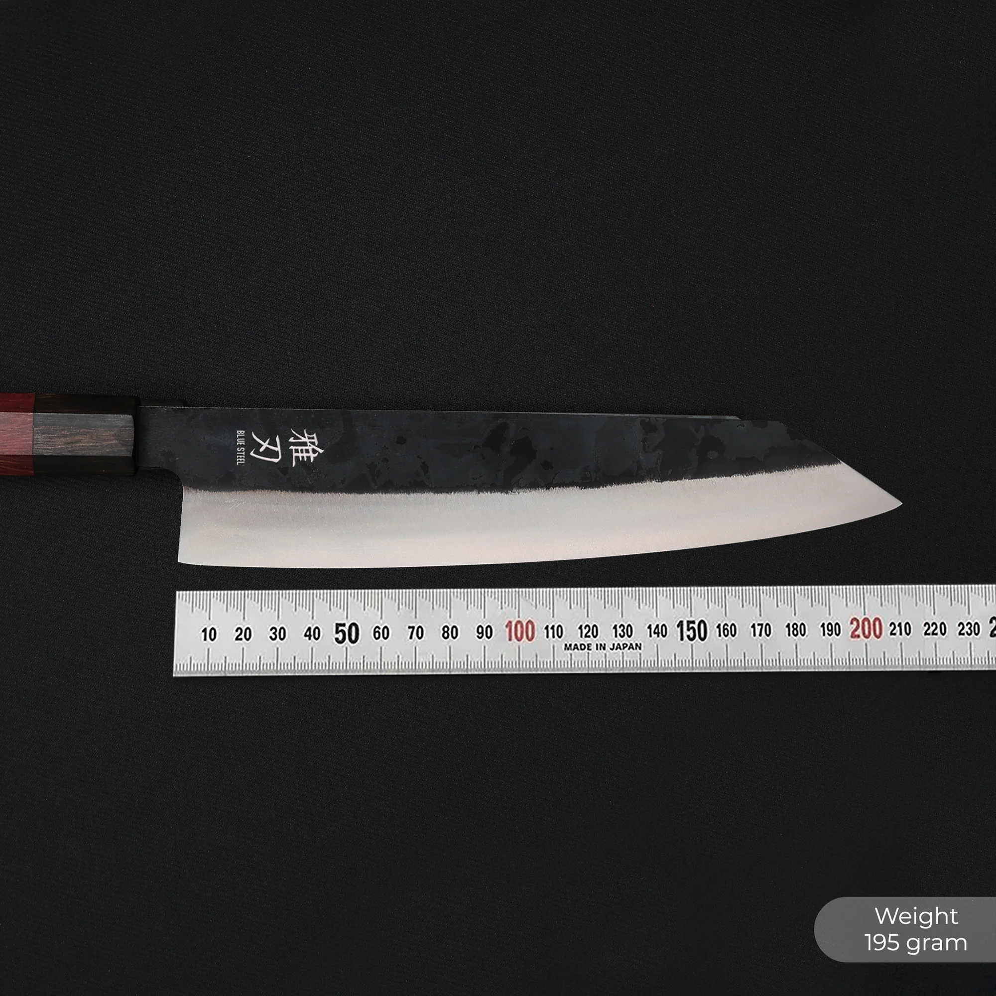 Bunka Knife – Blue Steel Red Ebony Series - Image 8