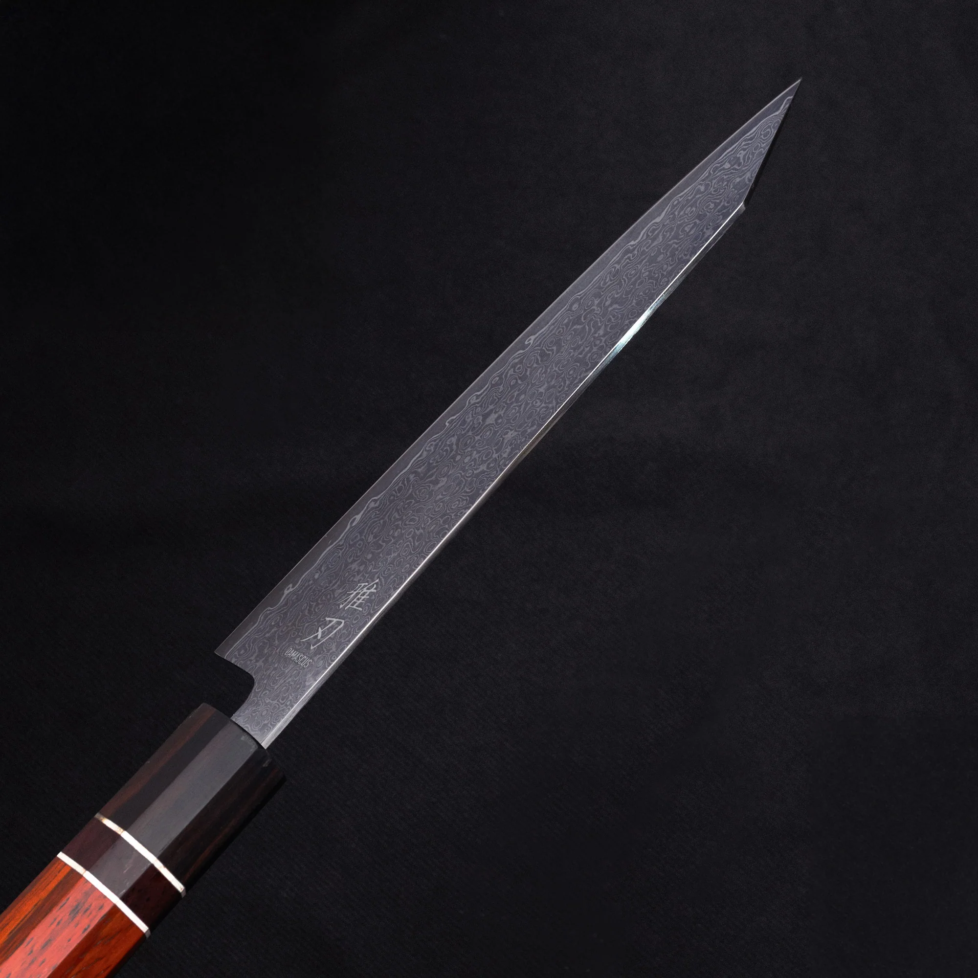 Bunka Damascus VG10 Ebony Wood Handle - Image 4