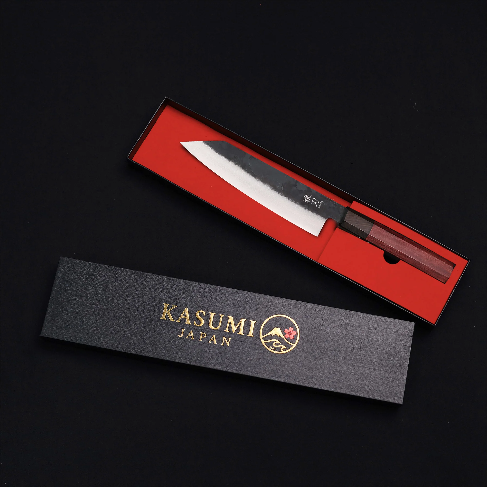 Bunka Knife – Blue Steel Red Ebony Series - Image 6