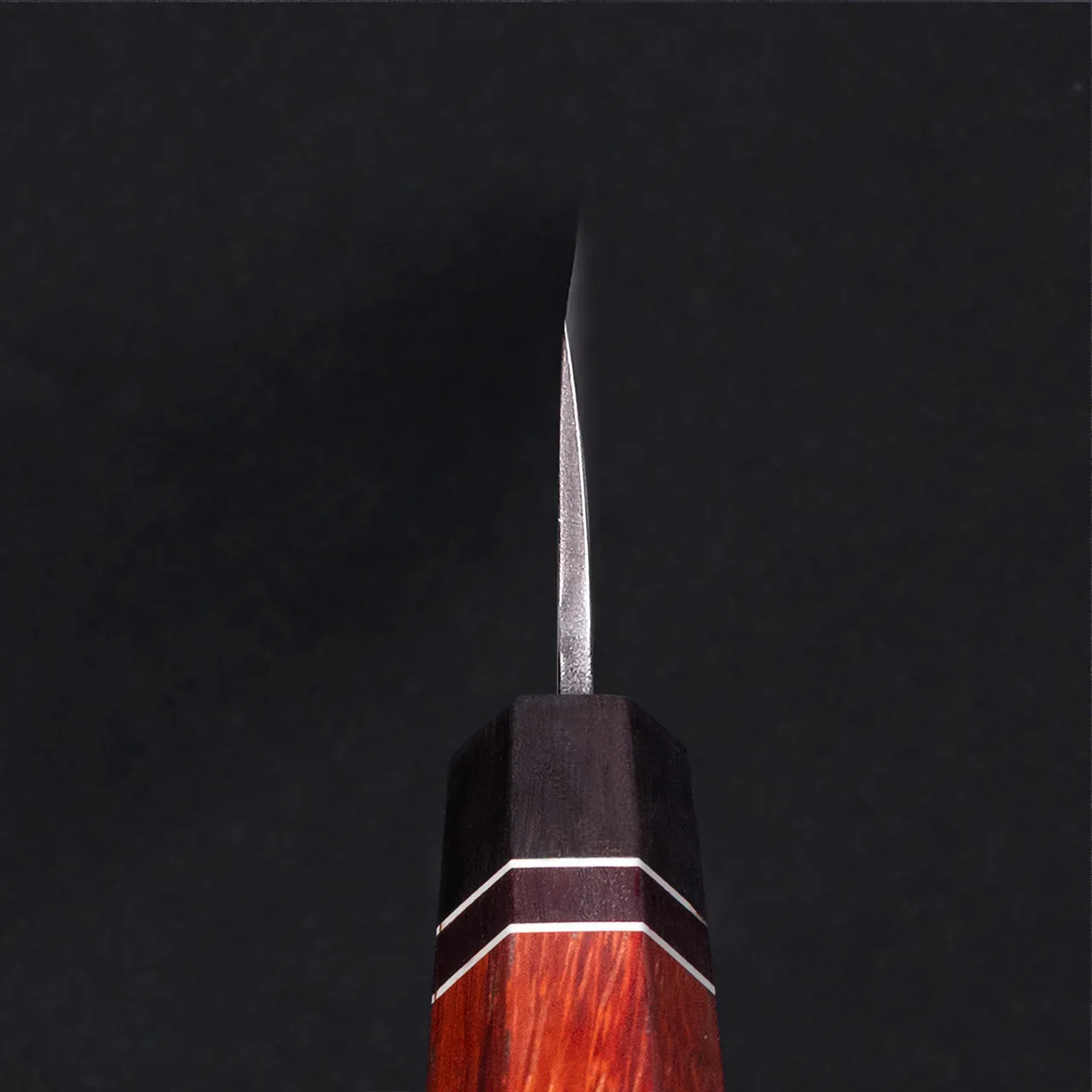 Gyuto Aogami Damascus Red Ebony Wood Handle + Whetstone - Image 7