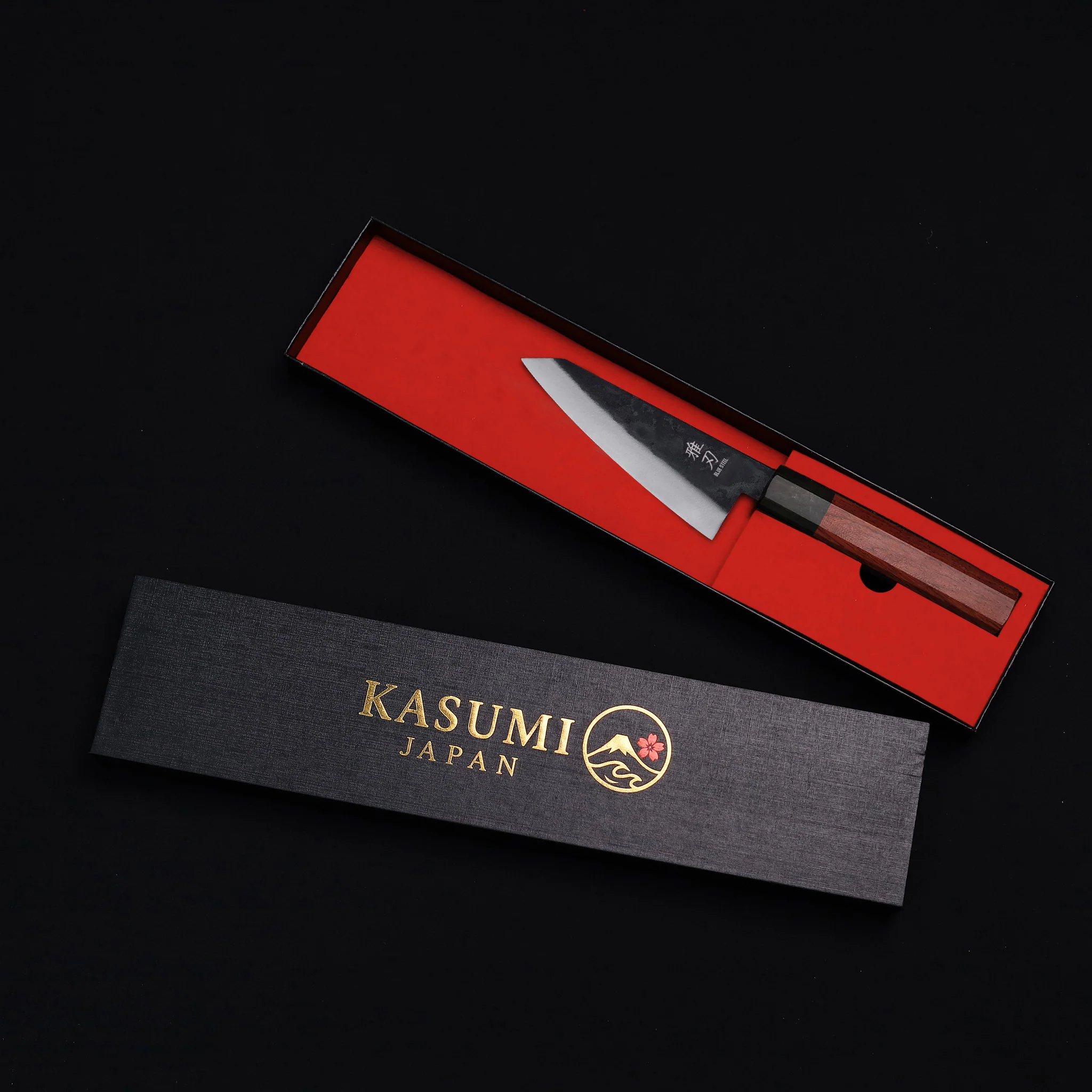 Honesuki Blue Steel Red Ebony Wood Handle 150mm/5.9in - Image 5