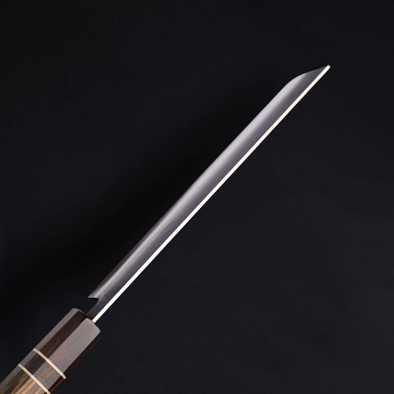 Nakiri Blue Steel Ebony Wood Handle + Whetstone - Image 4