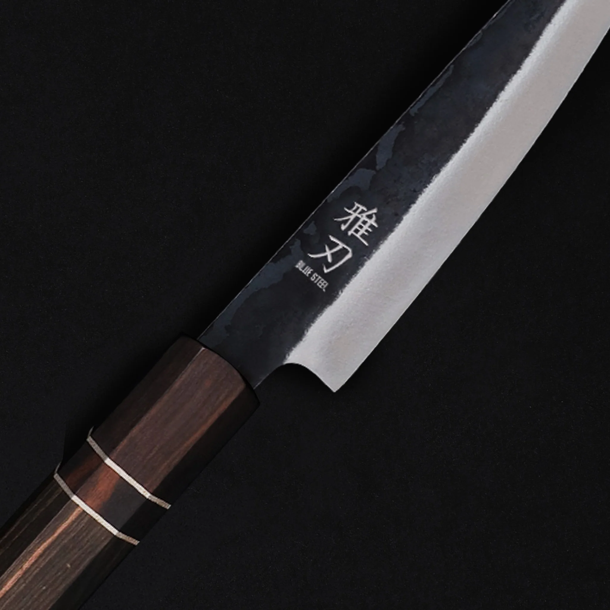 Petty Blue Steel Ebony Wood Handle 140mm/5.5in - Image 5