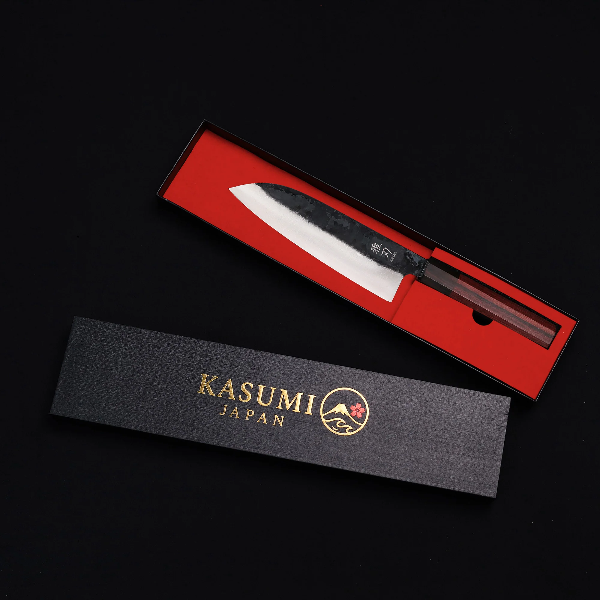 Santoku Knife – Blue Steel Red Ebony Series 170mm/6.7in - Image 6
