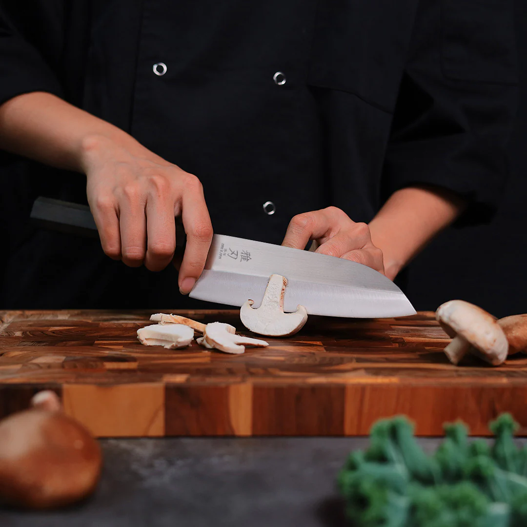 Santoku VG-10 Ebony Wood Handle 170mm Custom - Image 8